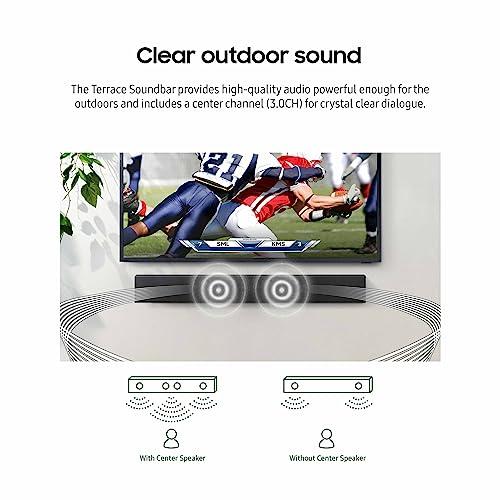 Samsung SAMSUNG HW-LST70T 3.0ch The Terrace Outdoor Soundbar w/ Dolby Audio, Built-In Subwoofer, Distortion Cancelling Technology, IP55 Weather Resistant, Titan Black
