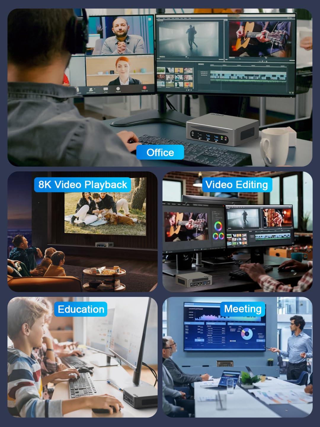 HYSTOU HYSTOU Mini PC I7 Computer: Core I7 1360P 32GB Ram DDR5 512GB NVMe SSD Win 11 Pro Mini Gaming PC for Home Server Business