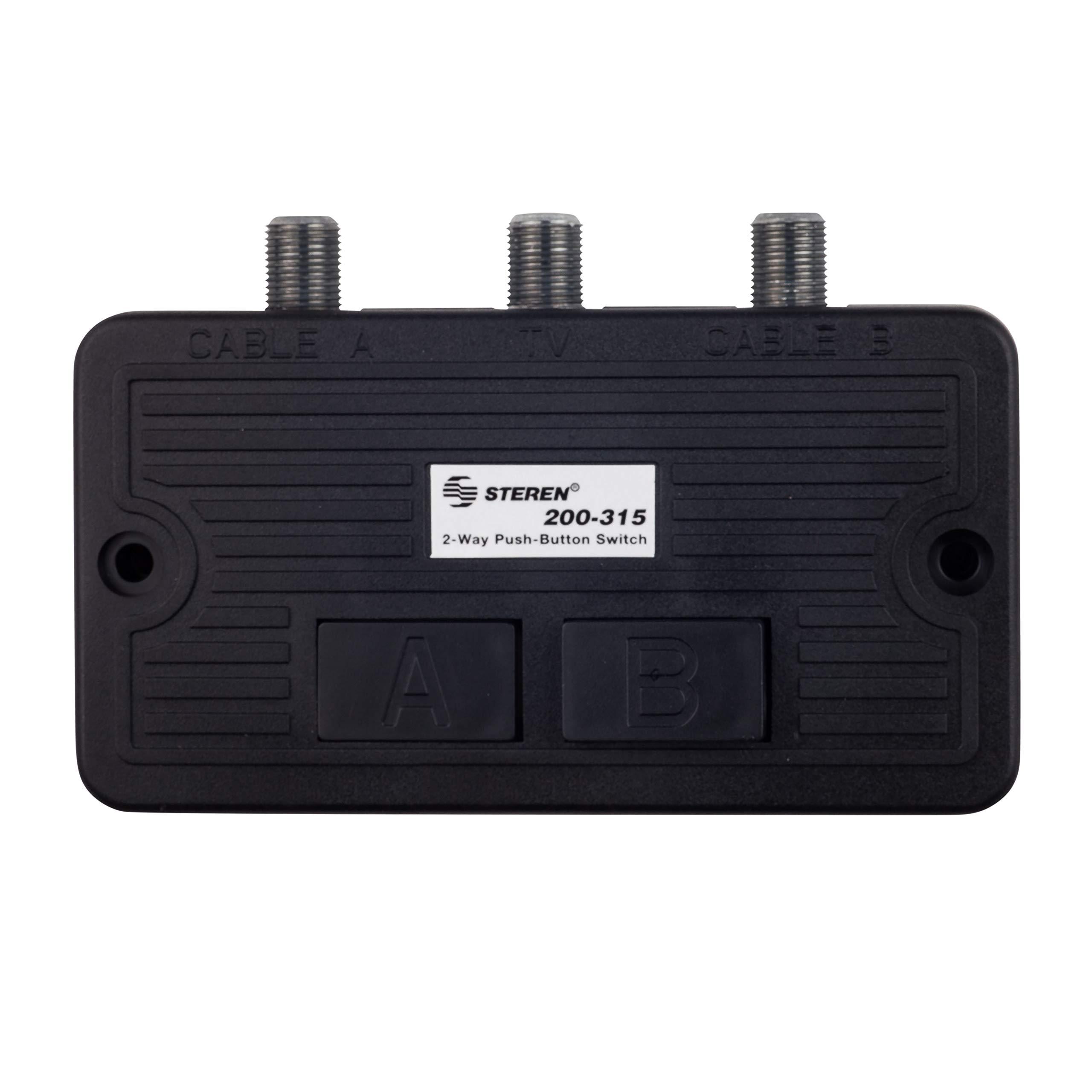 STEREN STEREN - 200-315, 2-Way Coaxial A/B Push-Button Switch TV Switch Box (Pack of 25) - AB switch coaxial, coaxial A/B switch, RG6 A/B Switch