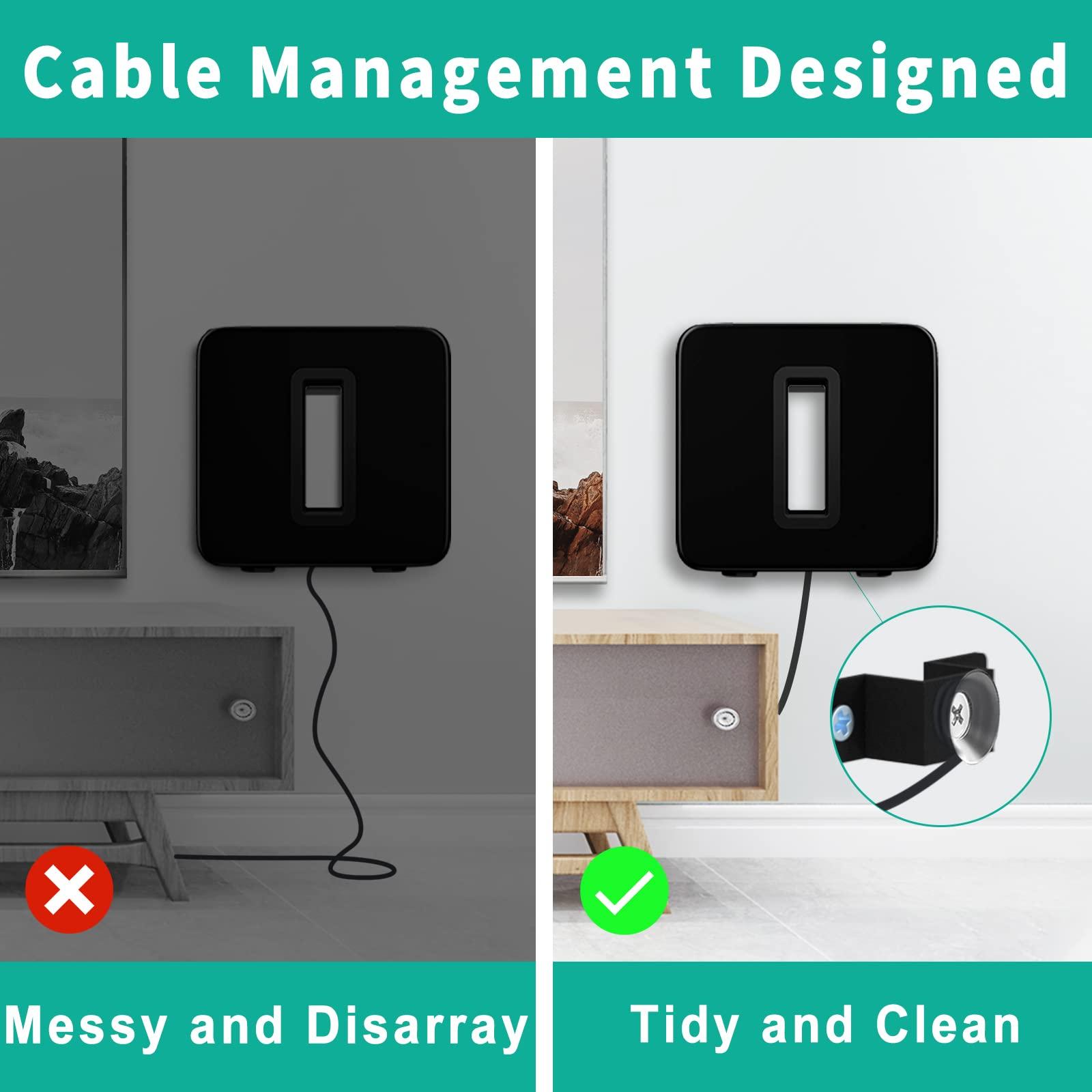 Yibracki Yibracki Wall Mount for Sonos Sub Gen 3 Gen 2 Mount, Heavy Duty Wall Mount for Sonos Sub Mounts, Mounting Brackets for Sonos Wireless Sub with Hardware Kit, Black