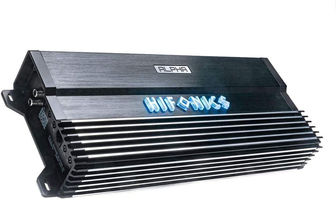 Hifonics Hifonics Alpha A2000.1D 2000W Super D-Class Monoblock Car Amplifier for Subwoofers with O Gauge Amp Kit, Hifonics EQ, and Bass Knob Included