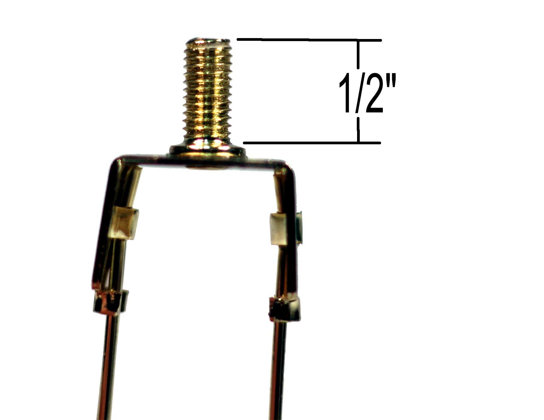 Creative Hobbies Creative Hobbies Lamp Shade Light Bulb Clip Adapter Clip on with Shade Attaching Finial Top - Gold