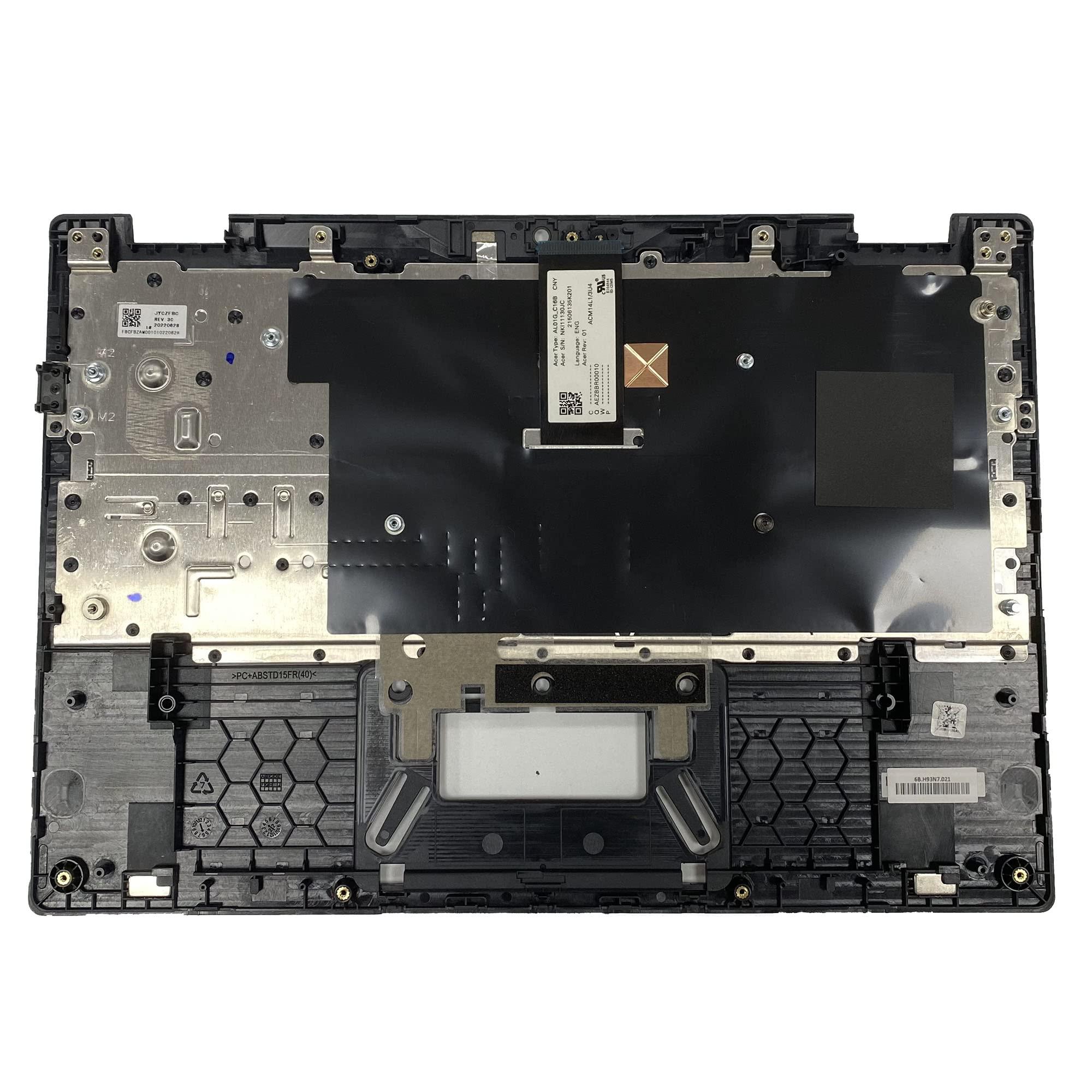 LTPRPTS LTPRPTS Replacement Laptop Upper Case Palmrest Keyboard Assembly Part for Chromebook Spin CP511-2HT R752T R752TN 6B.H93N7.021 Black