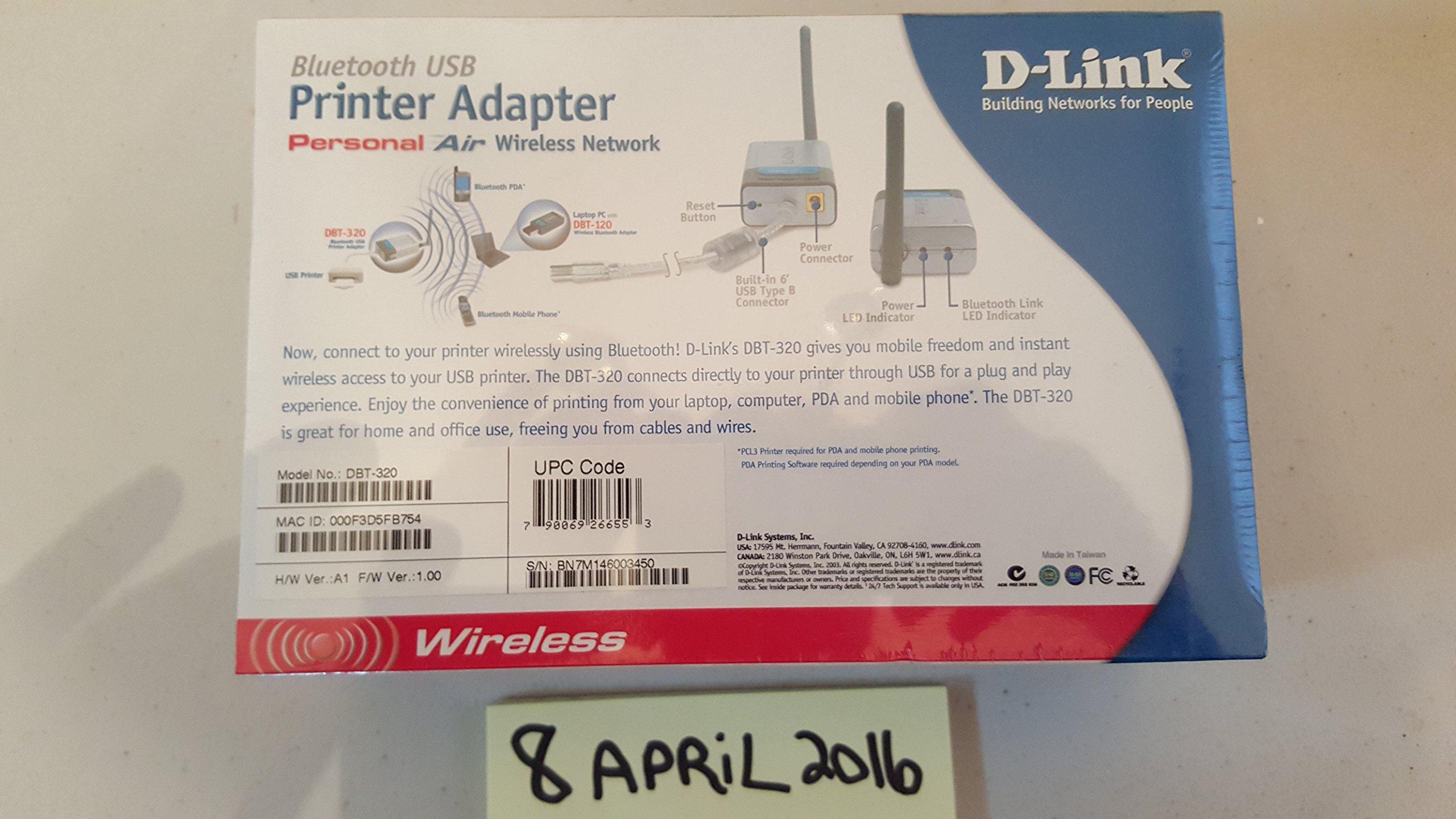 D-Link D-Link DBT-320 Bluetooth USB Adapter Printer Adapter