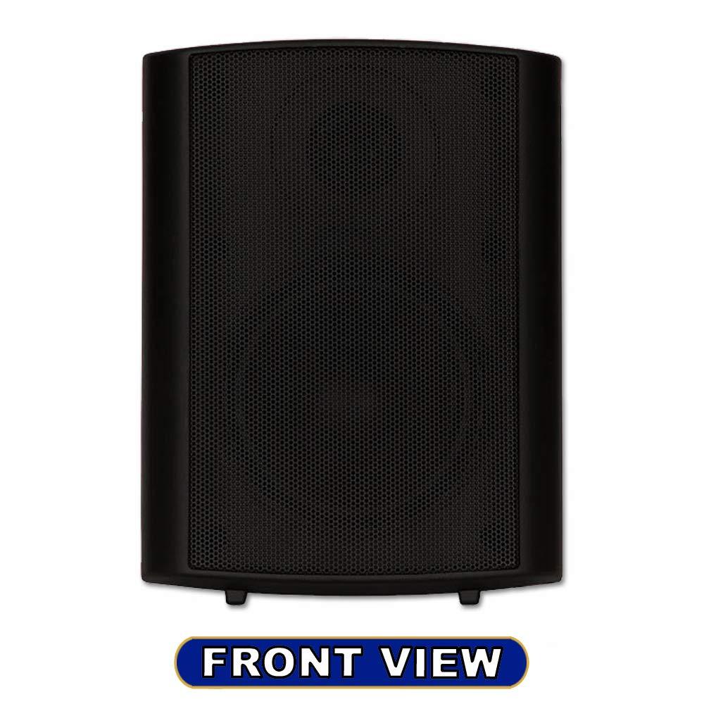 Theater Solutions Theater Solutions TS425ODB Indoor or Outdoor Speakers Weatherproof Mountable Black 6 Pair Pack