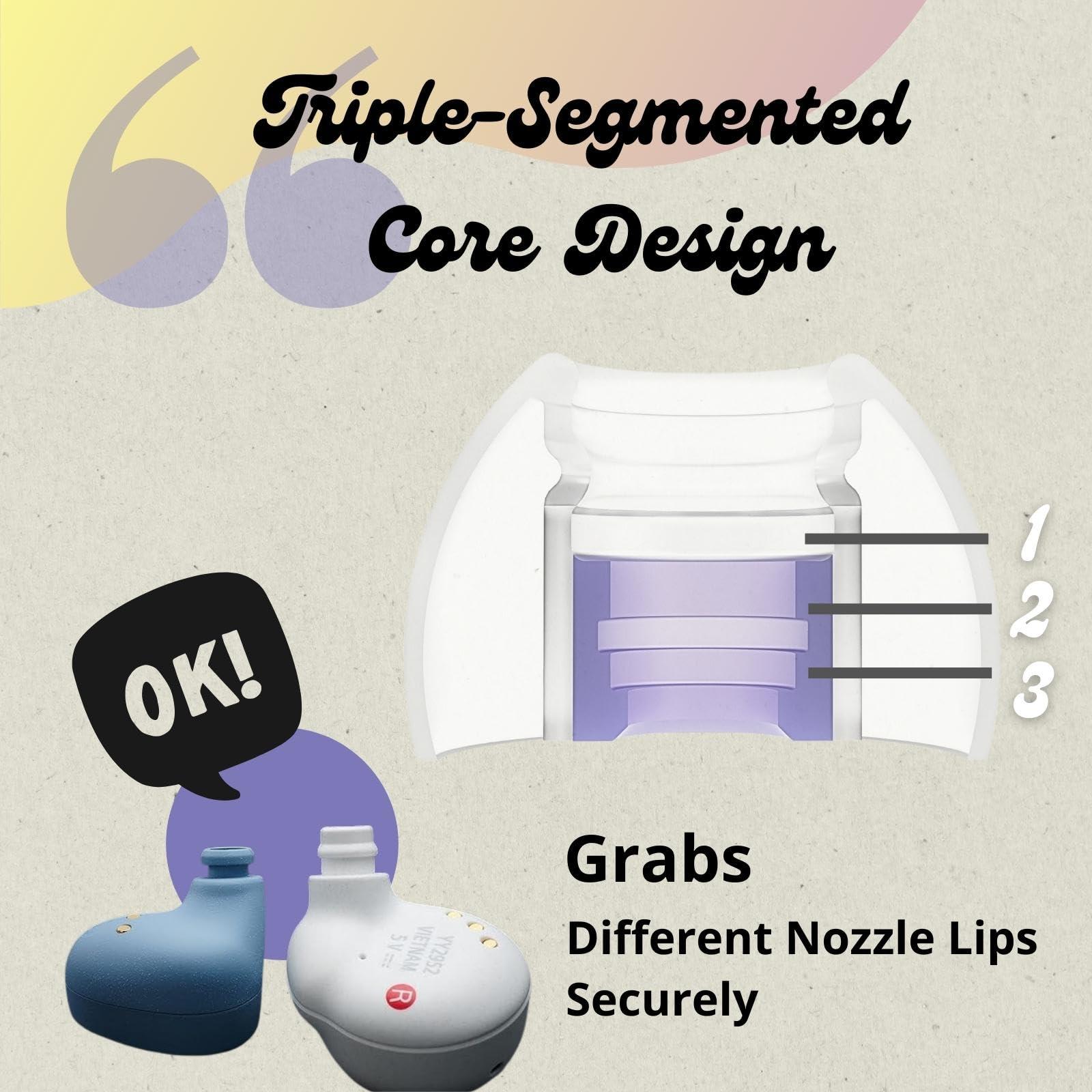 SpinFit SpinFit Omni for True Wireless Earbuds & IEMs - S - Patented Silicone Eartips for Replacement (1 Pair) (3.7 mm Nozzle Dia.)