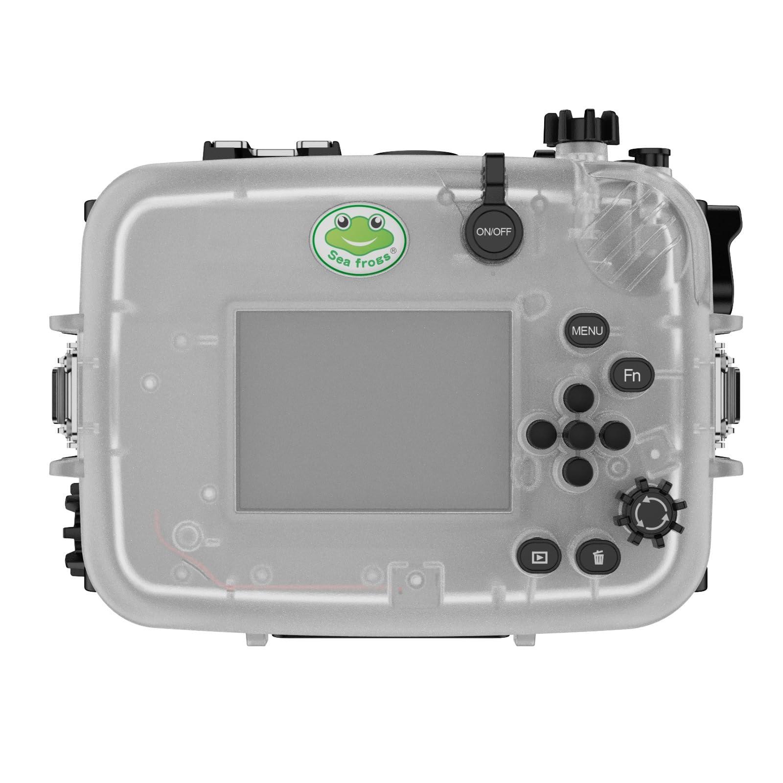 HolaFoto Seafrogs Underwater Housing for Sony ZV-E10 with WA005F Dome Port, [40M/130FT] Waterproof Scuba Housing Case for Sony Alpha ZV-E10 with FE 16-35mm F4, E 18-105mm F4