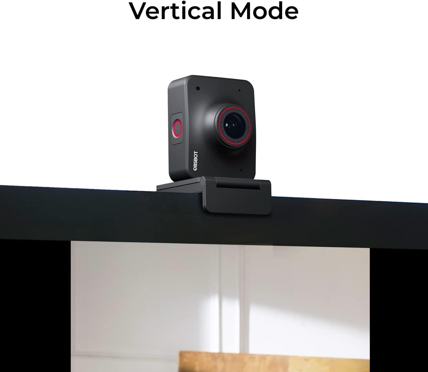 OBSBOT OBSBOT Meet AI-Powered 4K Webcam, AI Framing & Autofocus, Webcam with Microphone, Background Bokeh, 60 FPS, HDR Low-Light Correction, Beauty Mode, Webcam for PC, Streaming, Conference, Gaming, etc.