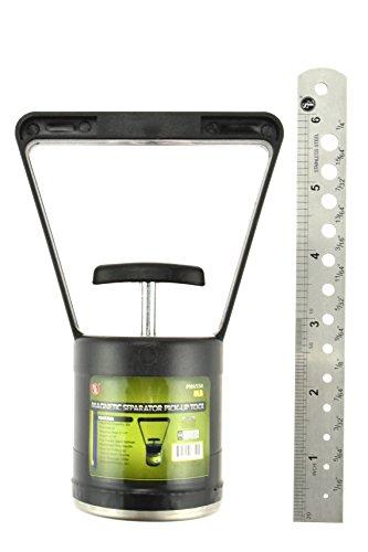 SE SE Magnetic Separator Pick-Up Tool with Quick Release - 8 lb Capacity, Rubberized Grip Handle, Ideal for Metal Shavings and Ferrous Object Retrieval PM6550