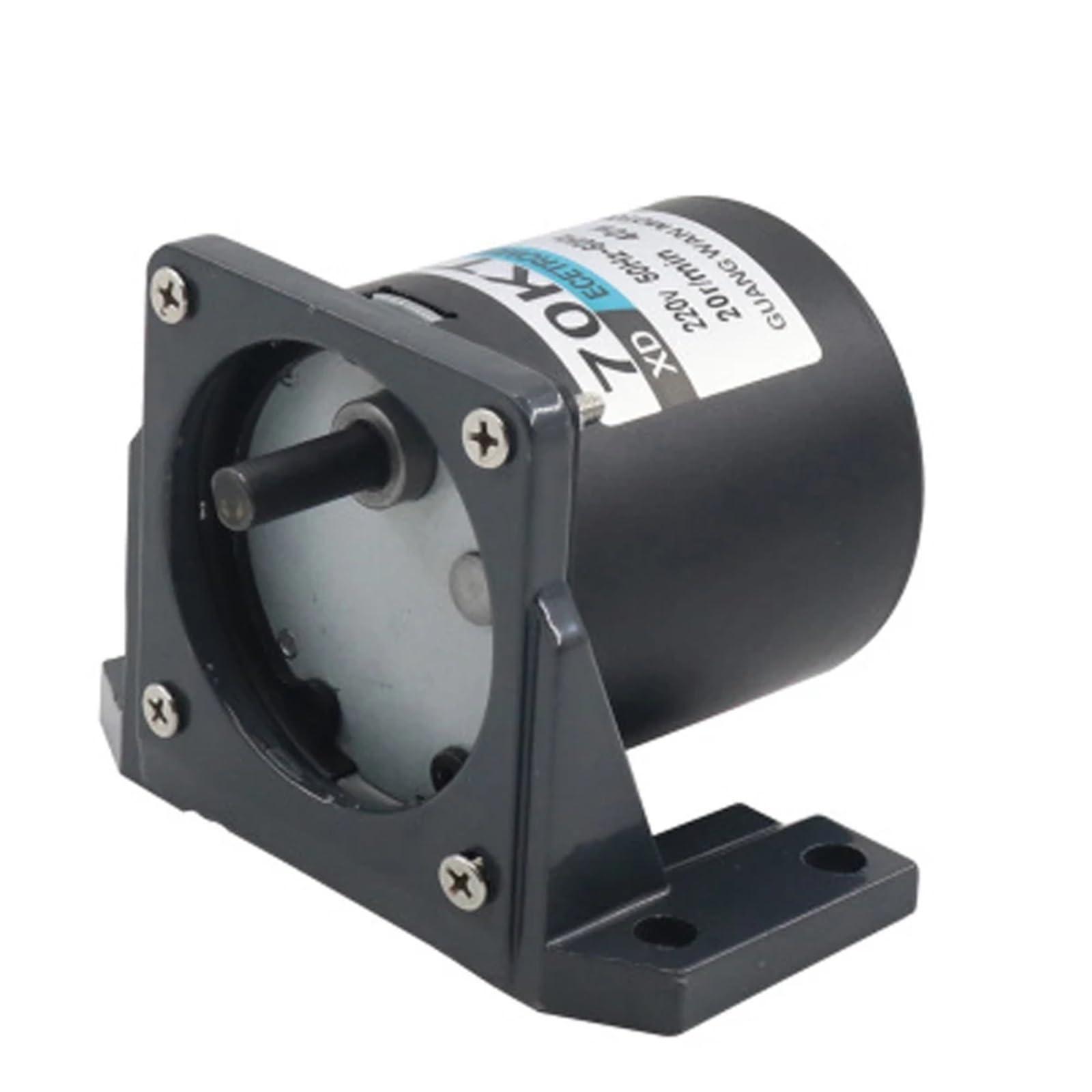 JOCCOS 220V AC 40W Gear Motor 70KTYZ Permanent Magnetic Synchronism Motor 2.5RPM 5RPM 10RPM 15RPM 20RPM 30RPM 40RPM 50RPM 60RPM bracket (Size : 110rpm no bracket)