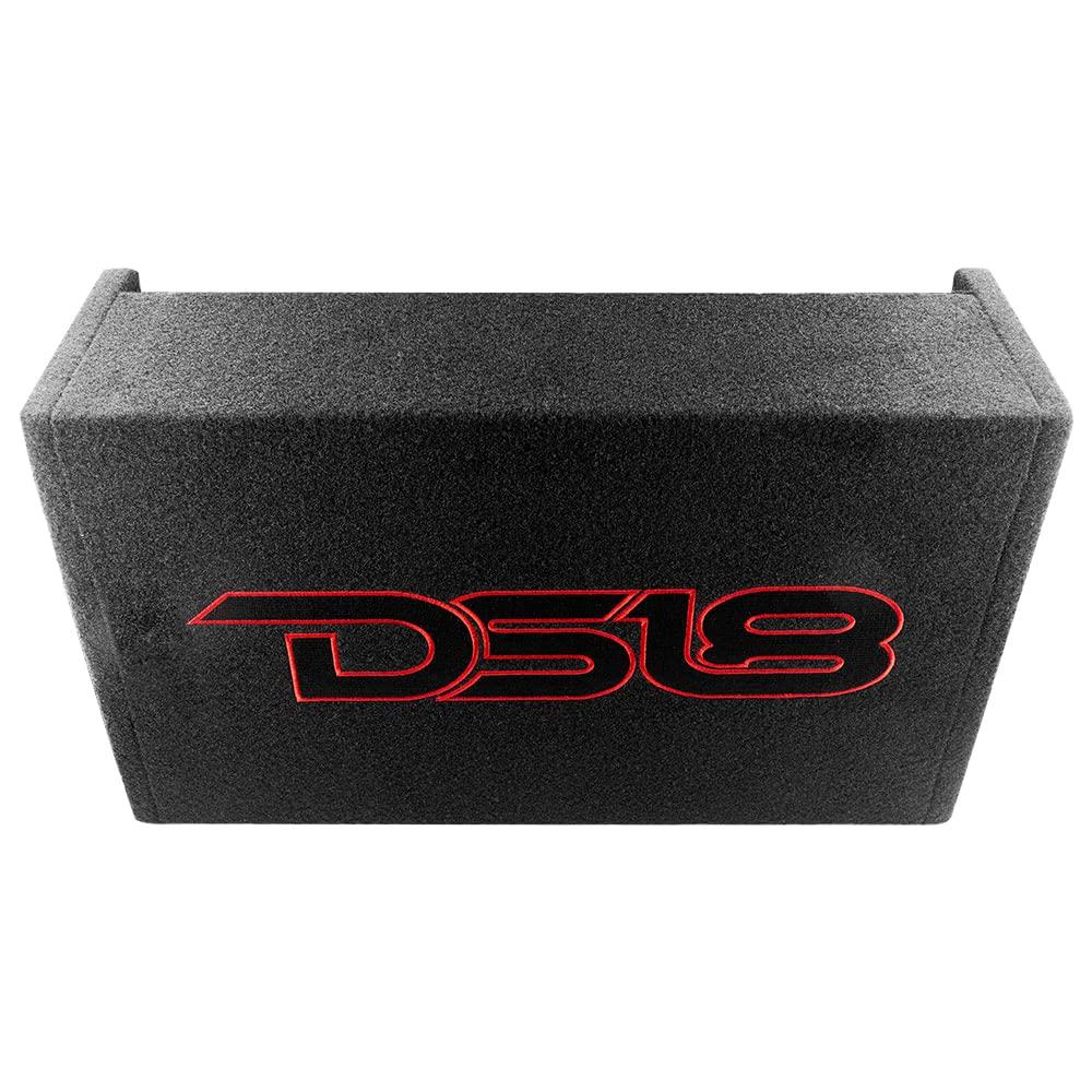 DS18 DS18 EN-DF10A 10" Amplified Thin Shallow Down-Firing Subwoofer Enclosure 500 Watts - Powered Subwoofer Box Compact Sealed Design for Car & Trucks