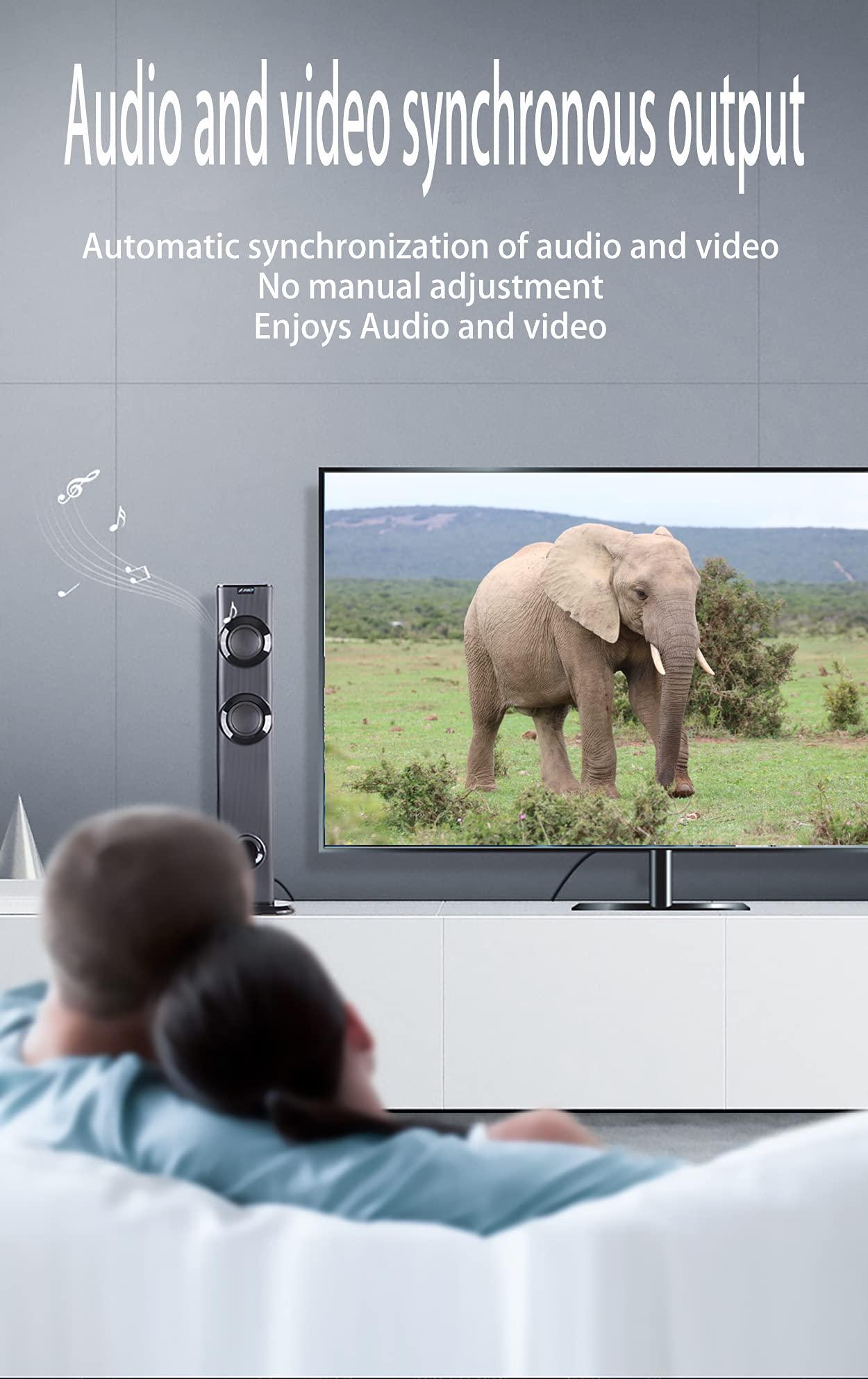 SkyeySnail 25ft 4K HDMI Cable, Fiber Optic HDMI Cable, Micro HDMI to HDMI, Detachable Type A to D, D to D, 18Gbps Ultra Speed, Slim Flexible, Long Extended, for Projector TV Xbox PS