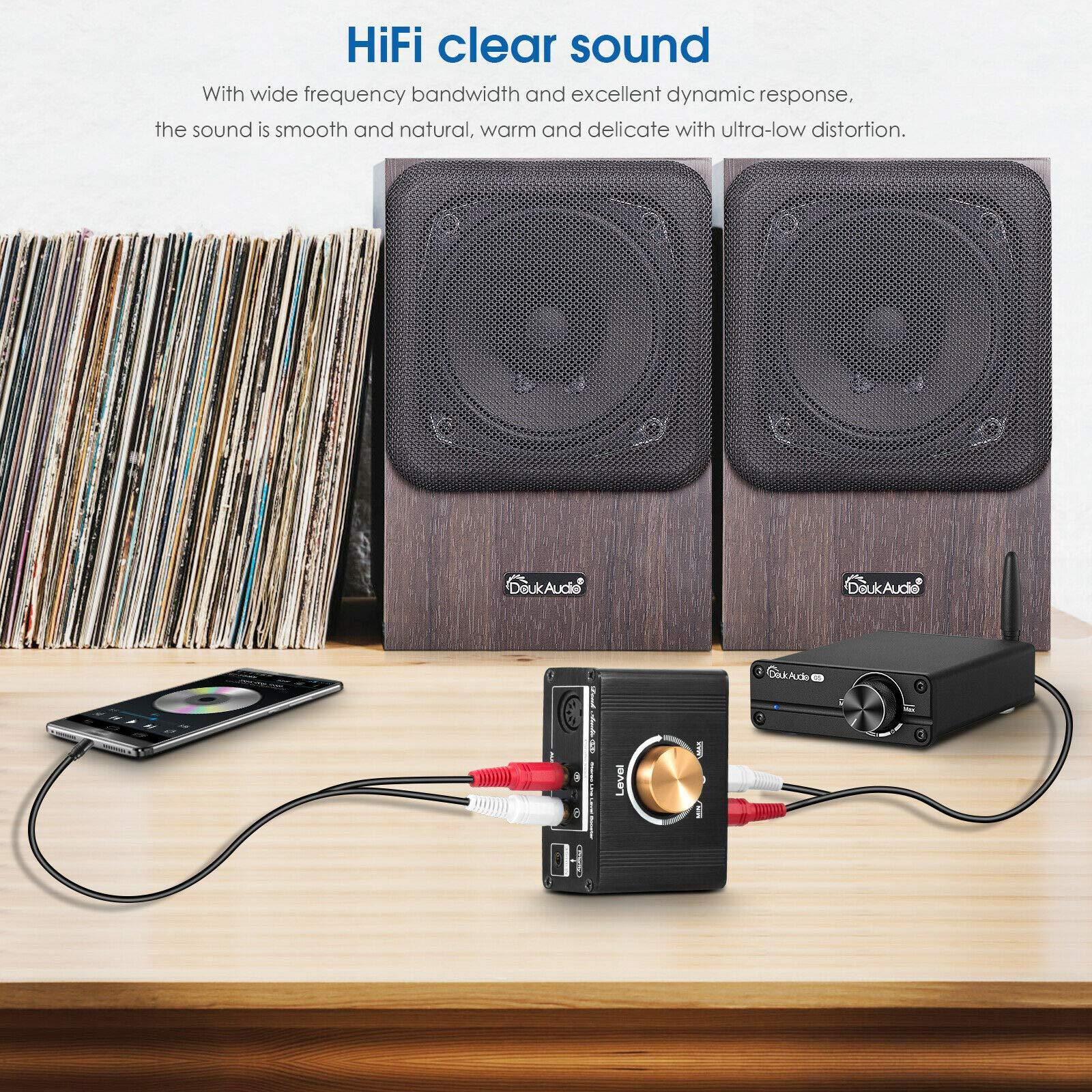 Douk Audio Douk Audio L1 Mini Stereo Line Level Booster Amplifier Audio Preamp with 20dB Gain and Volume Control