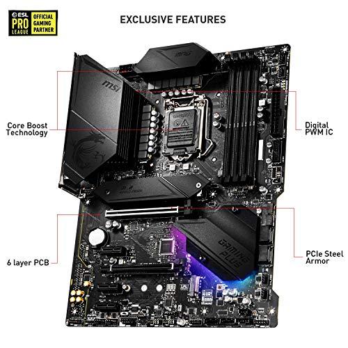 MSI MSI MPG Z490 Gaming Plus Gaming Motherboard (ATX, 10th Gen Intel Core, LGA 1200 Socket, DDR4, CF, Dual M.2 Slots, USB 3.2 Gen 2, 2.5G LAN, DP/HDMI, Mystic Light RGB)