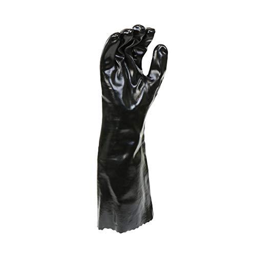West Chester West Chester 12018 Chemical Resistant PVC Coated Work Gloves - Large, Black Fully Coated Safety Gloves with 18 in. Gauntlet Cuff. Workplace Safety Wear