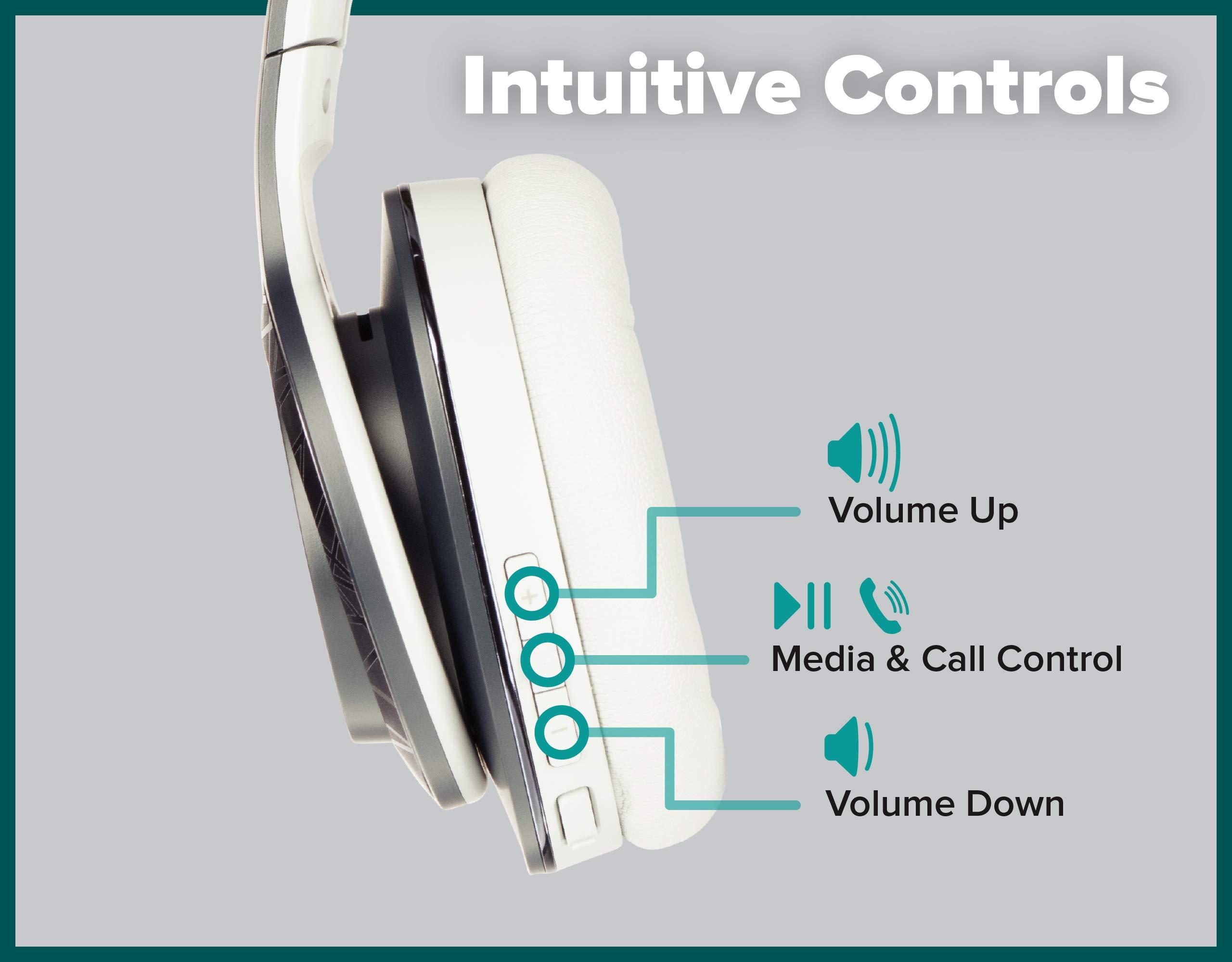 Cleer Cleer Enduro 100 Bluetooth Headphones, 40mm Ironless Driver, Deep Bass Over The Ear Headphones, 100Hr Play, Dual-Mic, Clear Calls, Comfort Fit, Bluetooth 5.0, Hi-Res Foldable Wireless Headphone, Navy