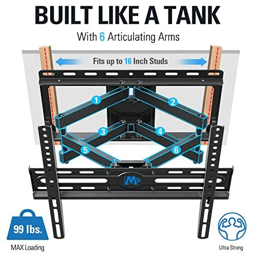 Mounting Dream Mounting Dream MD2380 Full Motion TV Wall Mount with Swivel and Tilt for 32-55 inch TV, VESA 400x400mm and MD2617 Full Motion TV Mount TV Wall Mount for 42-75 inch TVs, VESA 600x400mm TV Mount