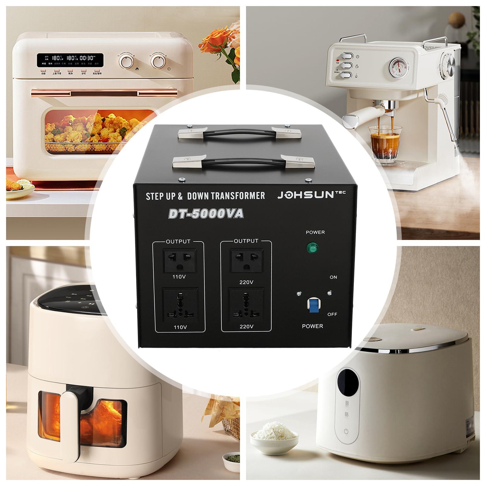 DRIKH DT-5000VA 5000W Voltage Converter Transformer, Step Up/Down AC 110V to/from 220V Heavy Duty Voltage Transformer Converter