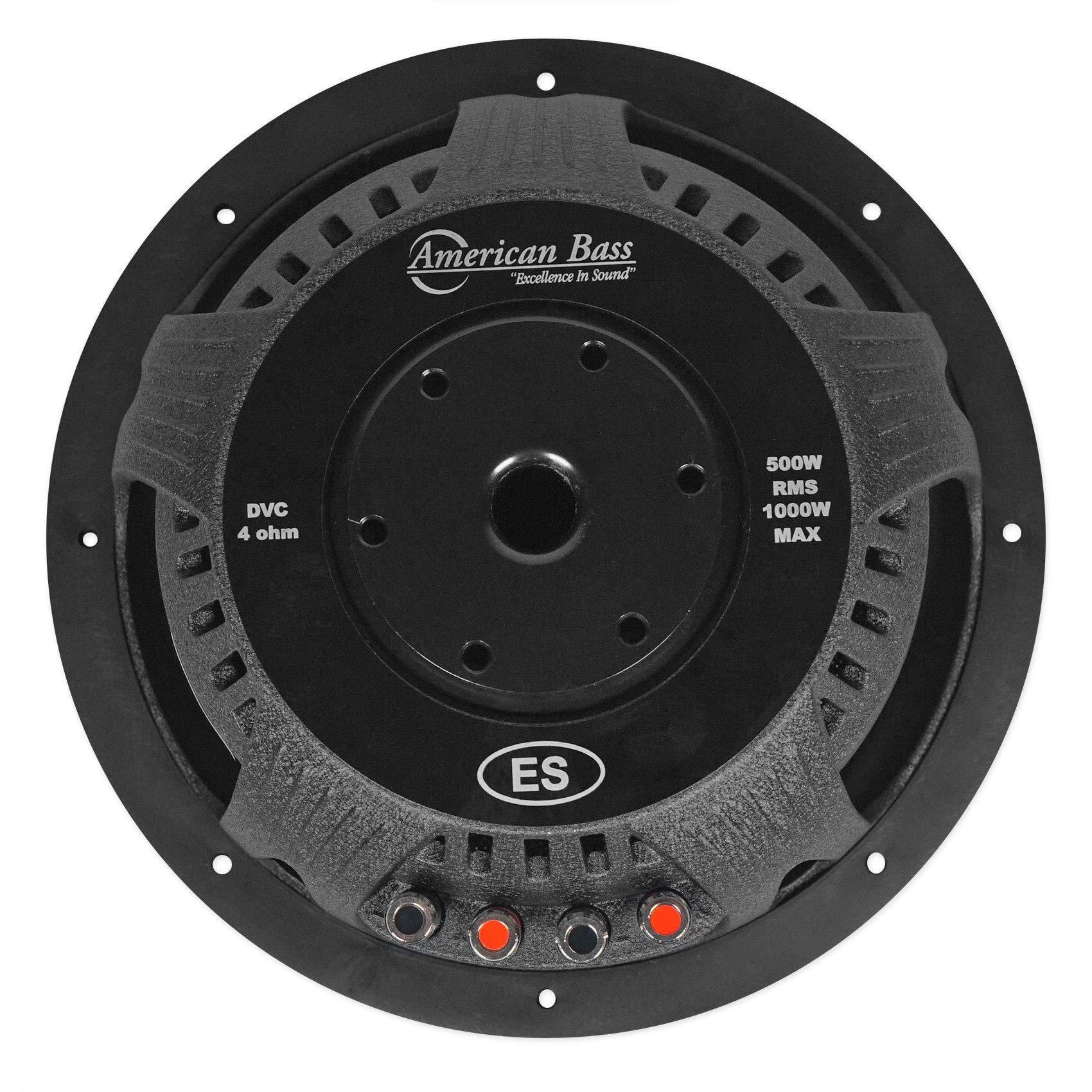 American Bass AMERICAN BASS 2 ES 1044 10\" 1000w Shallow Slim Car Subwoofers 4-Ohm Subs ES1044