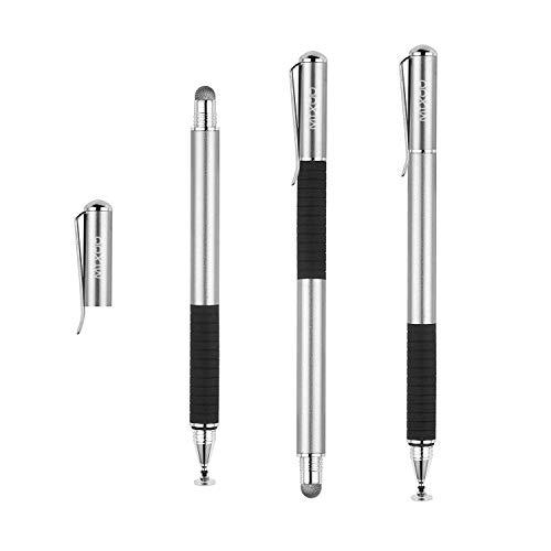 Mixoo Mixoo Smart Pen,Disc & Fiber Tip 2 in1 Series,Capacitive Stylus Tip,High Sensitivity & Precision,Stylus Pens for Touch Screens (Space Grey)