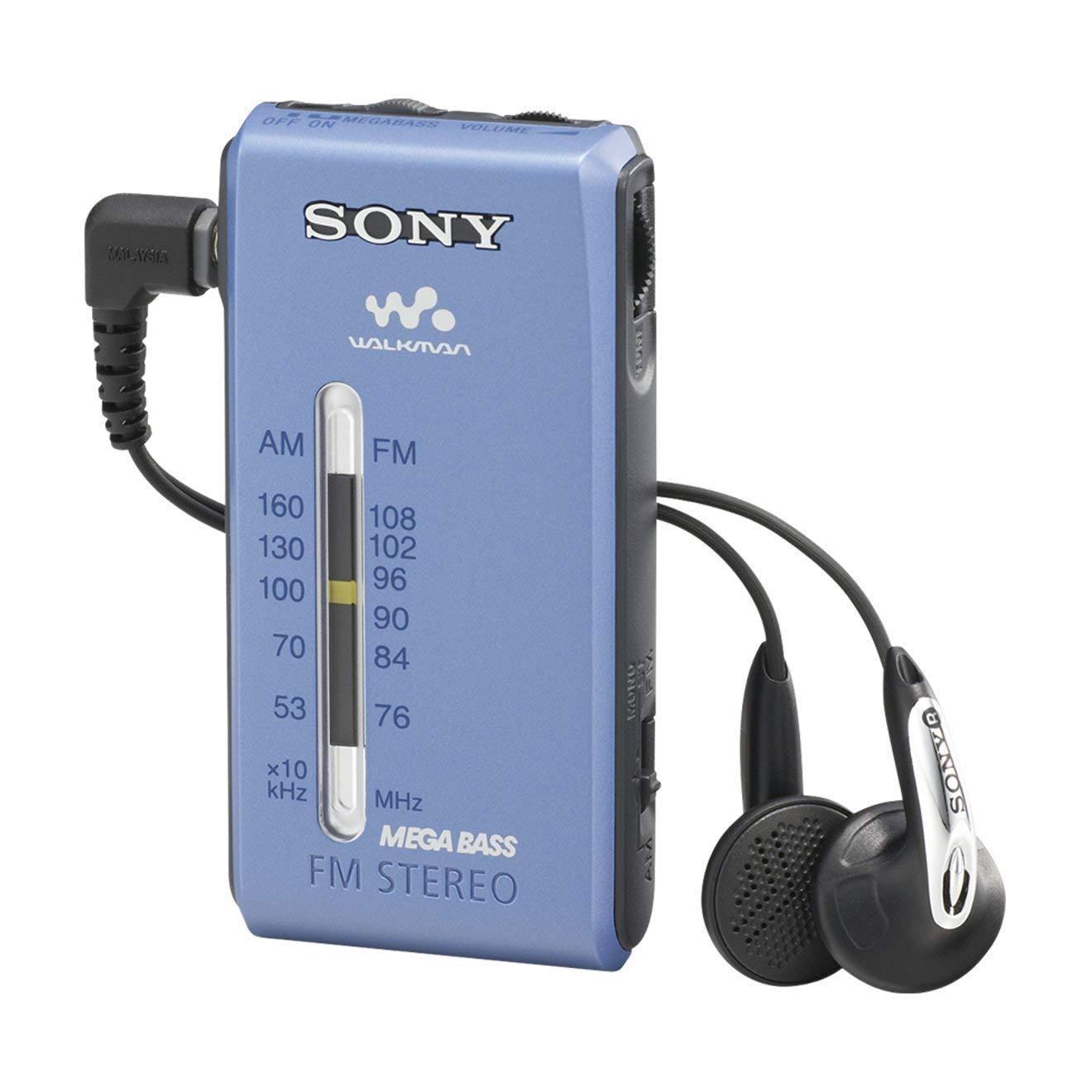 Sony Sony SRF-S84 FM/AM Super Compact Radio Walkman with Sony MDR Fontopia Ear-Bud (Blue)