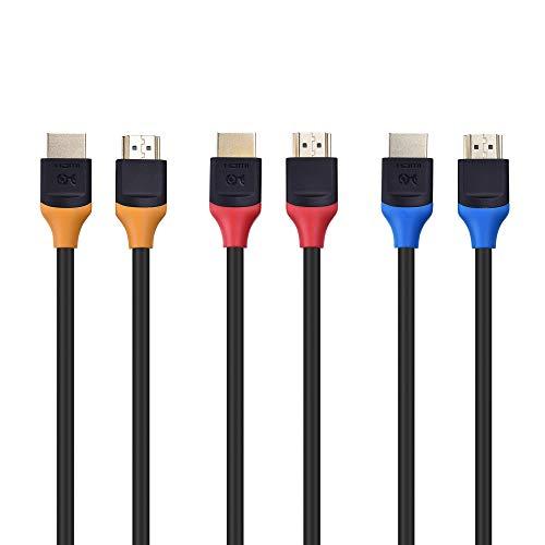 Cable Matters Cable Matters 3-Pack High Speed HDMI to HDMI Cable 10 Feet with HDR and 4K Resolution Support & 1-Pack Premium Certified HDMI to HDMI Cable