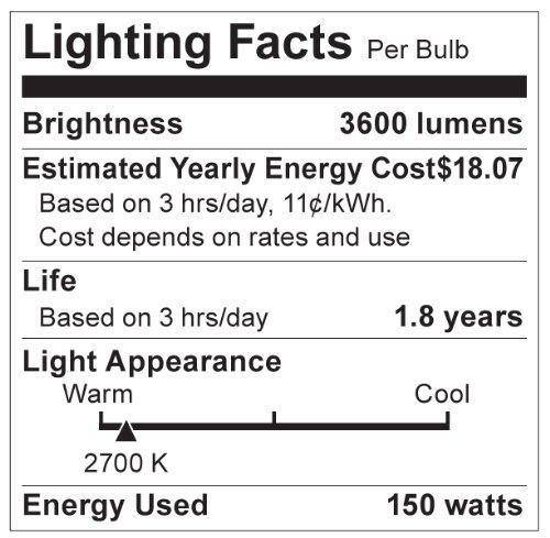 Satco Satco S3479 1/Card 120V 250-Watt T10 Medium Base Light Bulb, Frosted