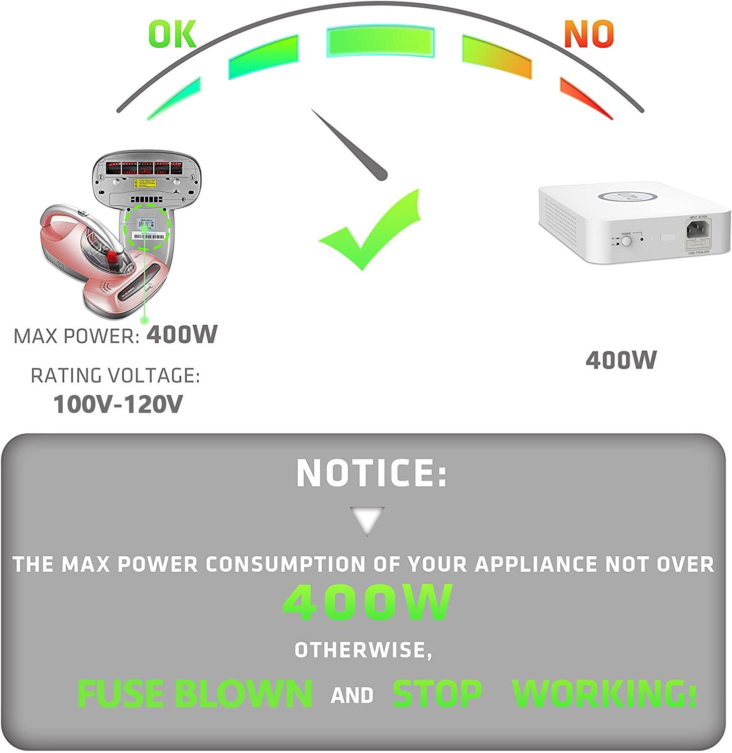 umi UMI Step Down Voltage 220v to 110v Converter, Travel Power Voltage Converter 220V to 110V 500W, Good Transformer for Overseas, Step Down Converter 220V to 110V - US to Europe Voltage Converter