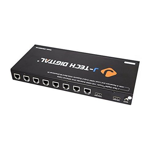 J-Tech Digital J-Tech Digital ProAV 1X8 HDMI Extender HDMI Amplifier HDMI Splitter Over Ethernet Cable with Bi-Direction IR and EDID Functions (1x8)