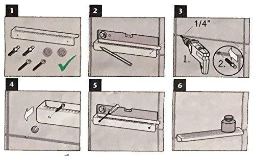 Royal Drains SereneDrains Stainless Steel Rectangular Bathroom Shelf Traditional Square 16” Oil Rubbed Bronze Wall Mount Shower Shelf for Bathroom Kitchen Hardware Included