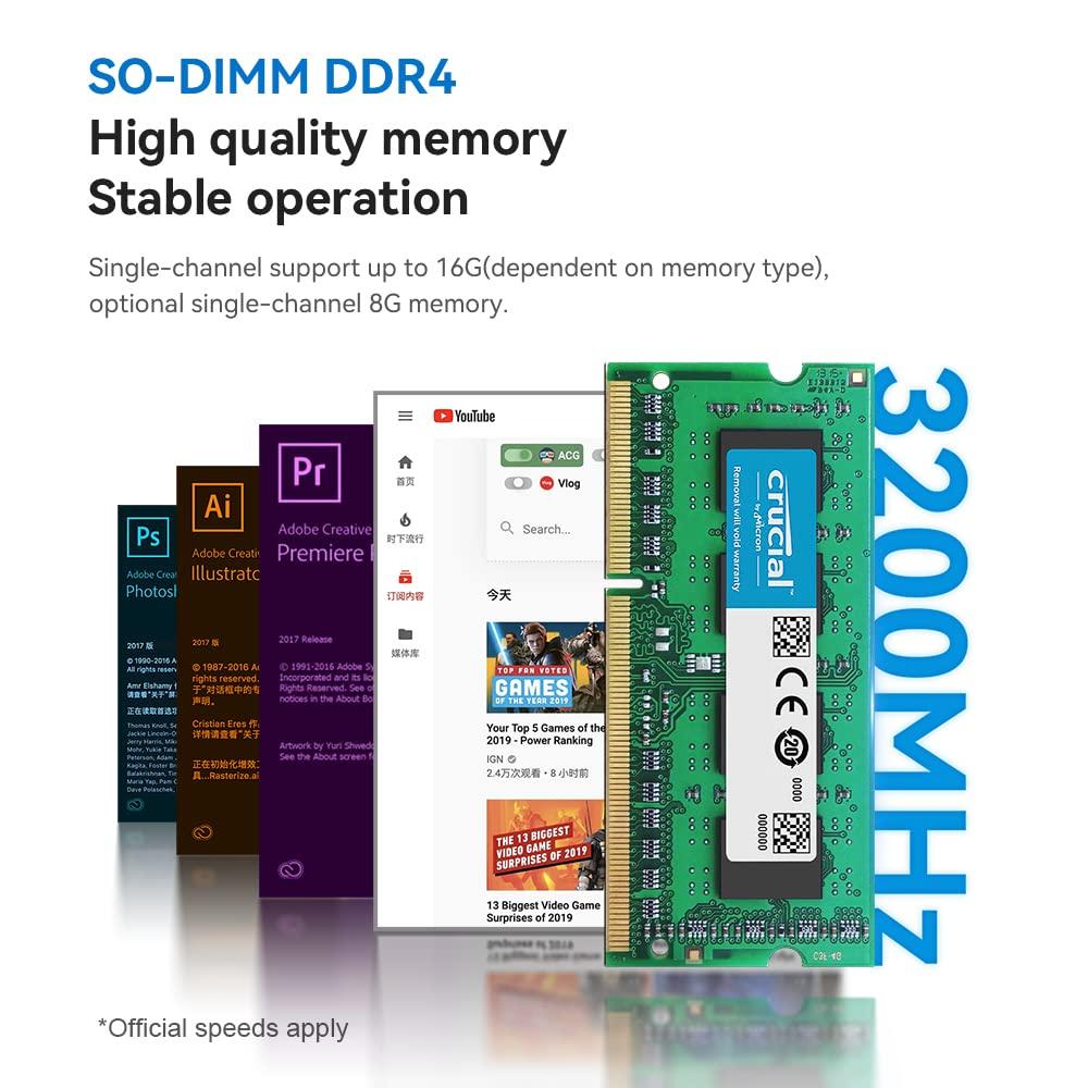 Beelink Beelink Mini PC, Mini S12 Pro Intel 12th Gen 4-Core N100(up to 3.4GHz), Mini Computer 16GB DDR4 RAM 500GB SSD, Desktop PC Dual HDMI 4K UHD/Gigabit Ethernet/WiFi6/BT5.2/W-11