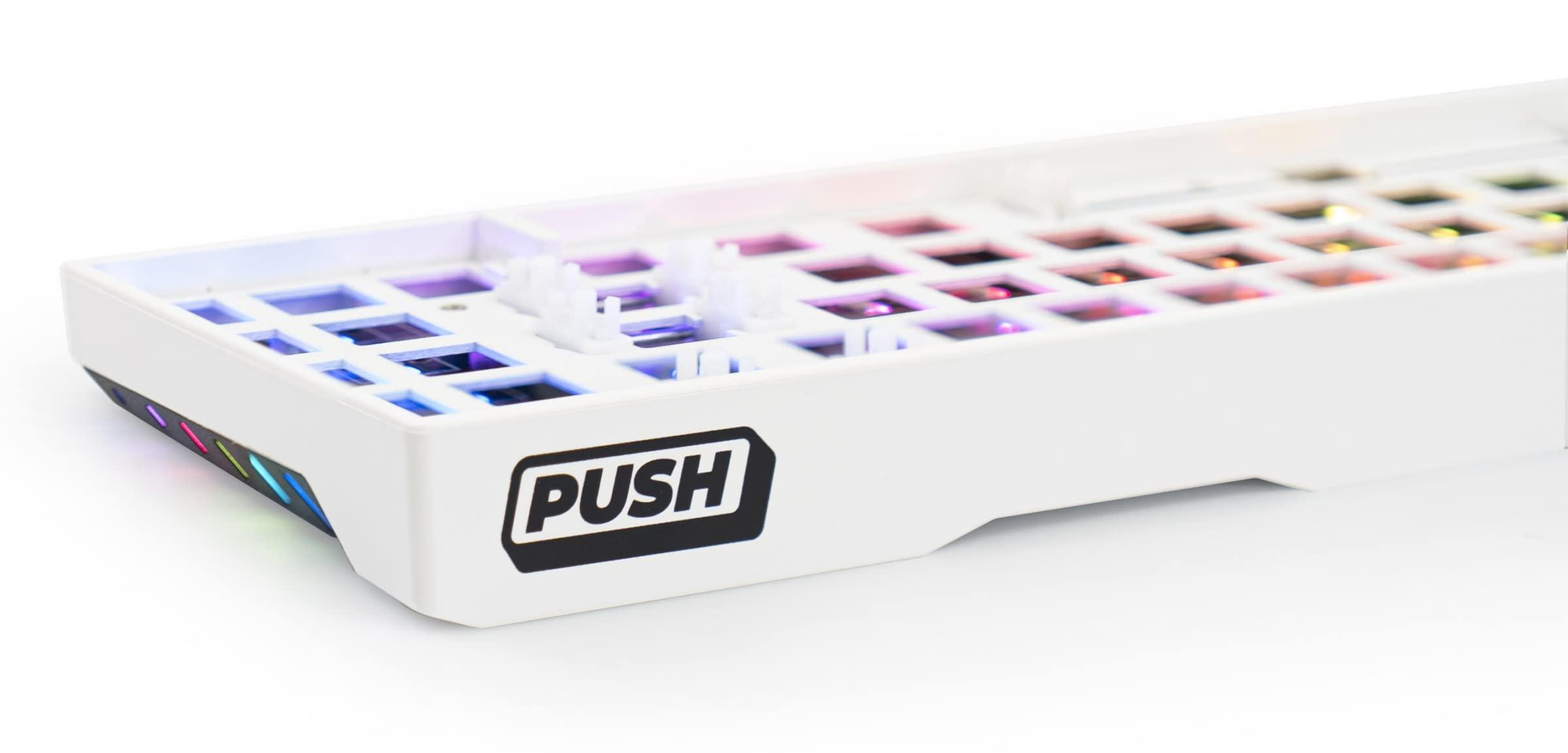 MEKO MEKO Push White Barebones 65% Hotswap Bluetooth RGB Mechanical Keyboard