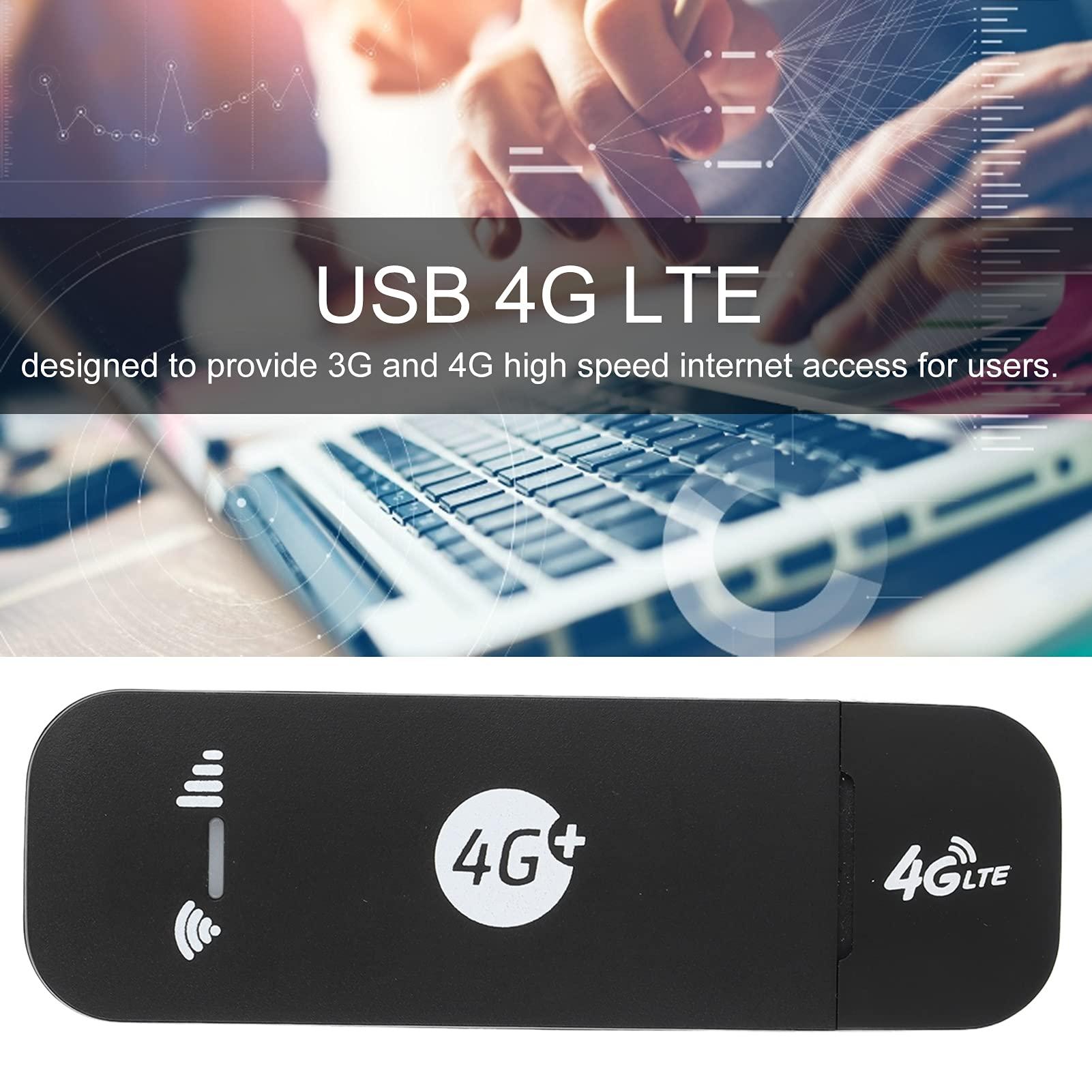 Acogedor 4G LTE USB Modem WiFi Dongle, Mini Portable USB 4G Wireless Network Smart Router for Tablet Laptop Notebook, 2 LED Status, Plug and Play(US Standard)