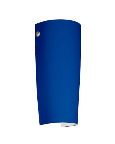 Besa Besa Lighting Tomas-10W 1 LED Wall Sconce-5 Inches Wide by 11.25 Inches High-Satin Nickel Finish-Cobalt Blue Matte Glass Color-LED Lam