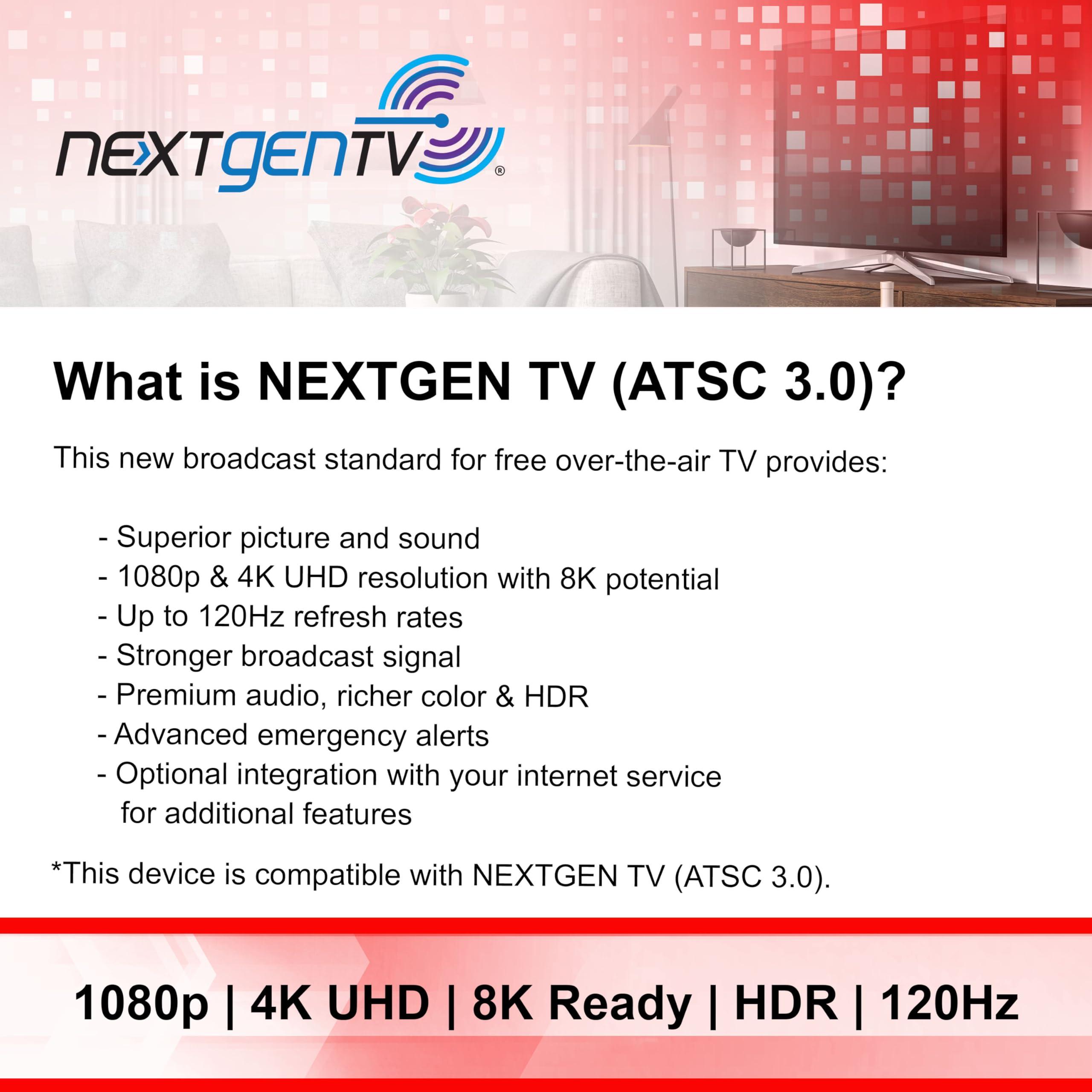General Electric GE Indoor HD Digital TV Antenna Amplifier, Low Noise Antenna Signal Booster, Clears Up Pixelated Low-Strength Channels, Supports HD Smart TV VHF UHF, AC Adapter, Black, 42178