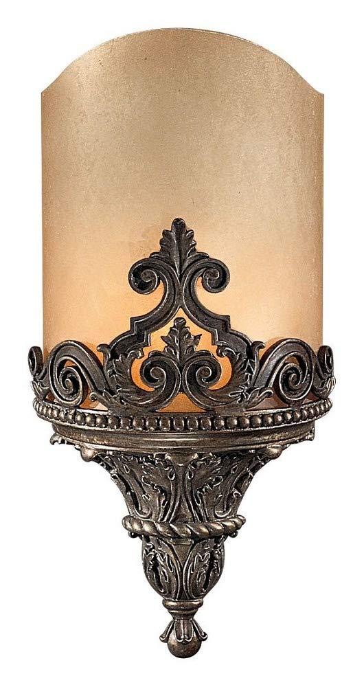 Metropolitan Lighting Metropolitan N2491-26, Boudoir Glass Wall Sconce Lighting, 1 Light, 100 Total Watts, Bronze