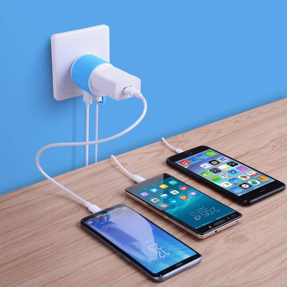 OREI European Travel Plug Adapter with Dual USB - for Most of Europe - Type C (U2U-9C), Will Work with Cell Phones, Camera, Laptop, Tablets, iPad, iPhone and More