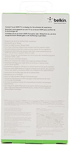 Belkin Belkin HDTV High-Speed HDMI Cable with Ethernet, 4K / Ultra HD Compatible (1 Meter / 3.3 Feet)