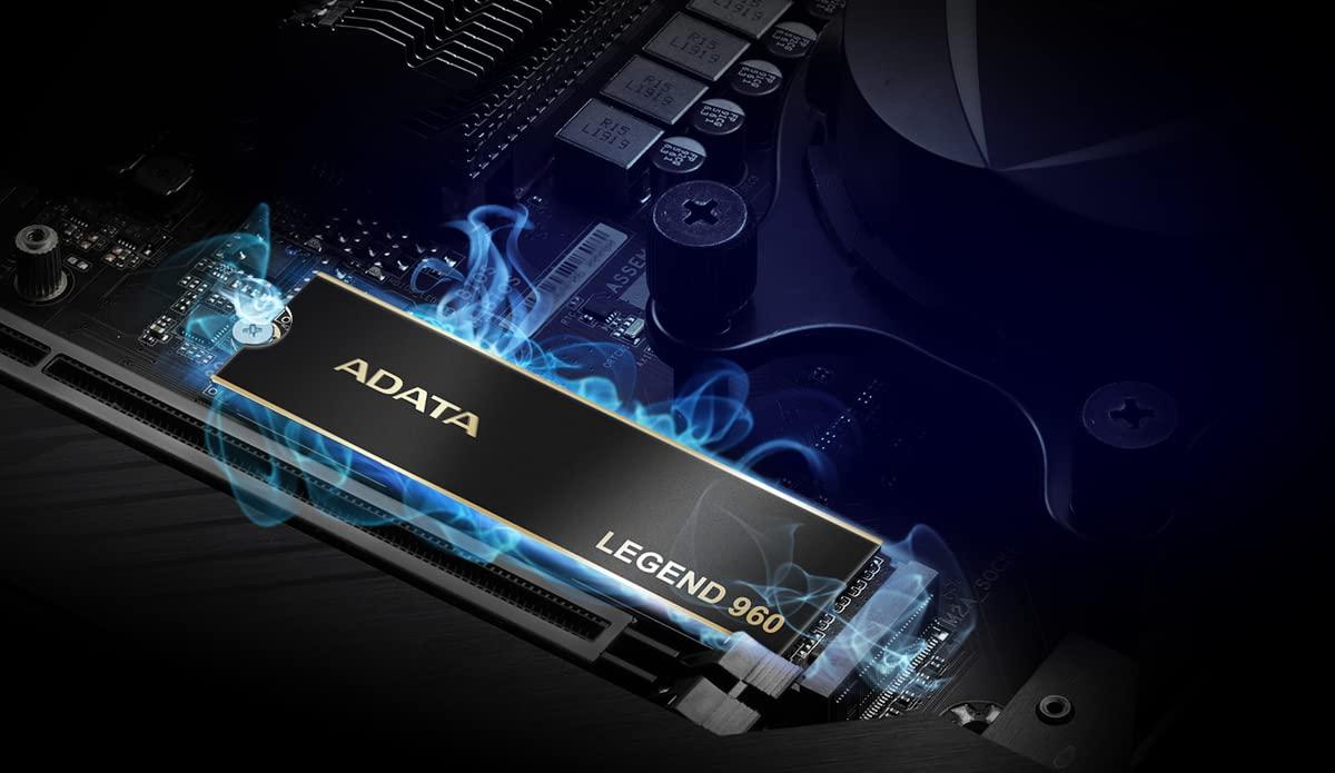 ADATA ADATA Legend 960 2TB PCIe Gen4 x4 NVMe 1.4 M.2 Internal Gaming SSD Up to 7,400 MB/s (ALEG-960-2TCS)