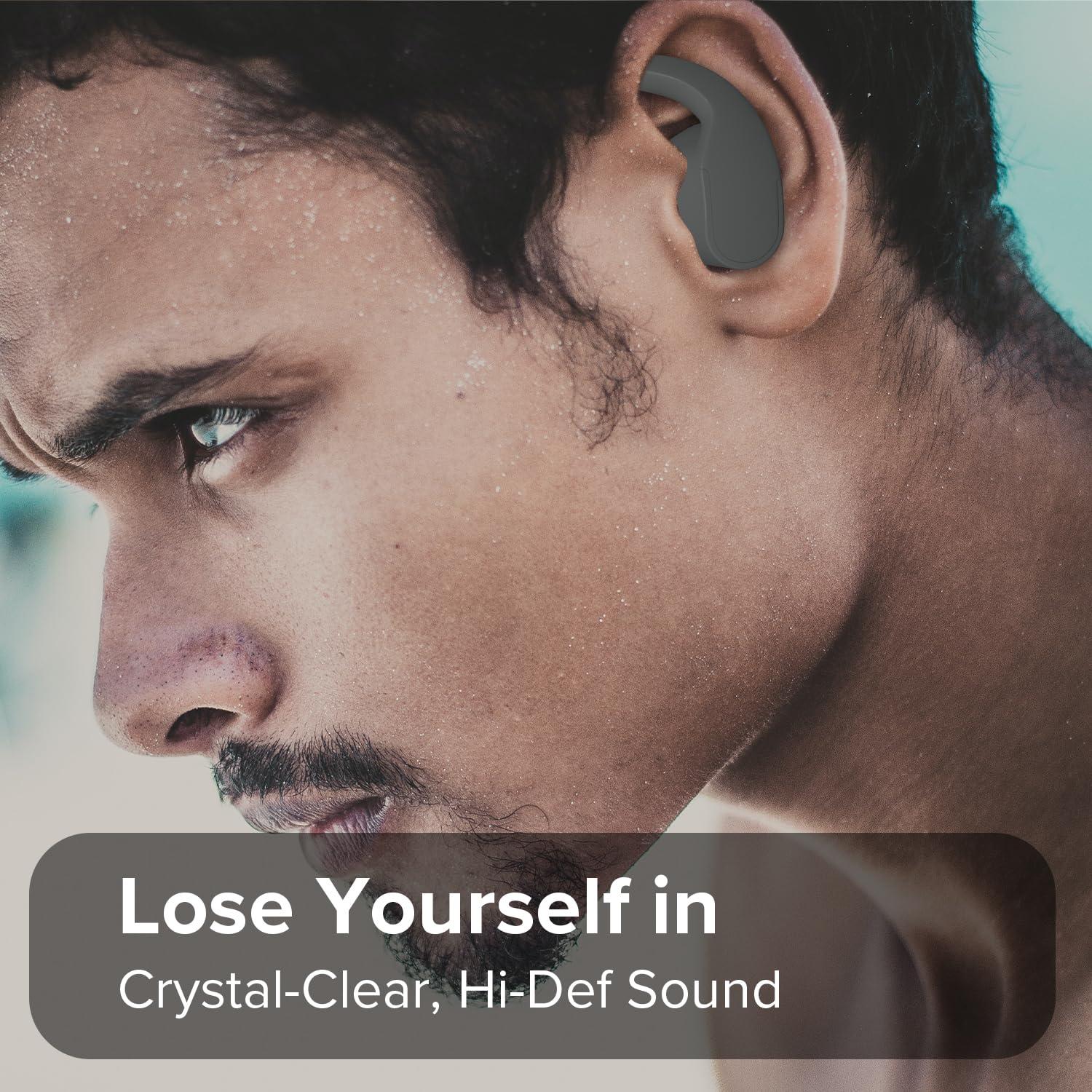 Coby Coby Sports True Wireless Earbuds w/Secure-Fit Ear Tips | in-Ear Headphones Up to 12 Hours Play | Sweat-Resistant | Noise-Isolating | in-Ear Earbuds | Sports Earbuds, Bluetooth Earbuds (Gray)