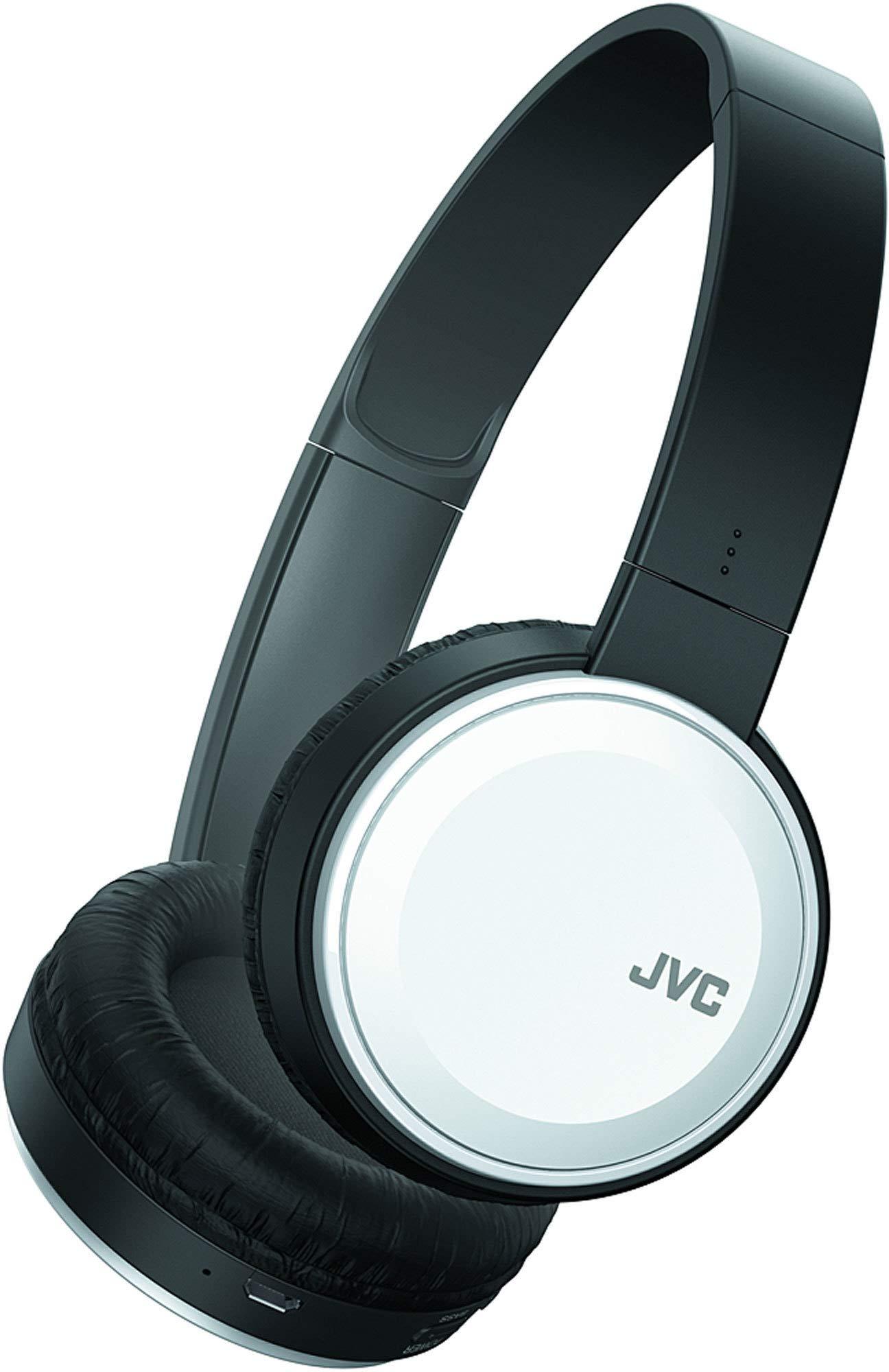 JVC JVC Wireless Lightweight Flat Foldable On Ear Bluetooth Wireless Headband with Mic, White (HAS190BTW)