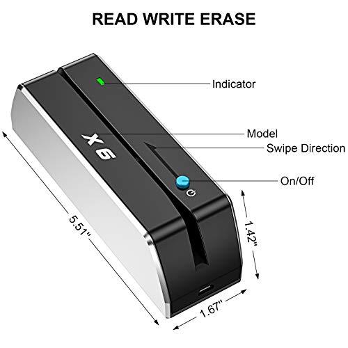 HZGOTech X6 Smallest 3 Tracks Mag VIP Card Reader Writer Encoder Without Bluetooth