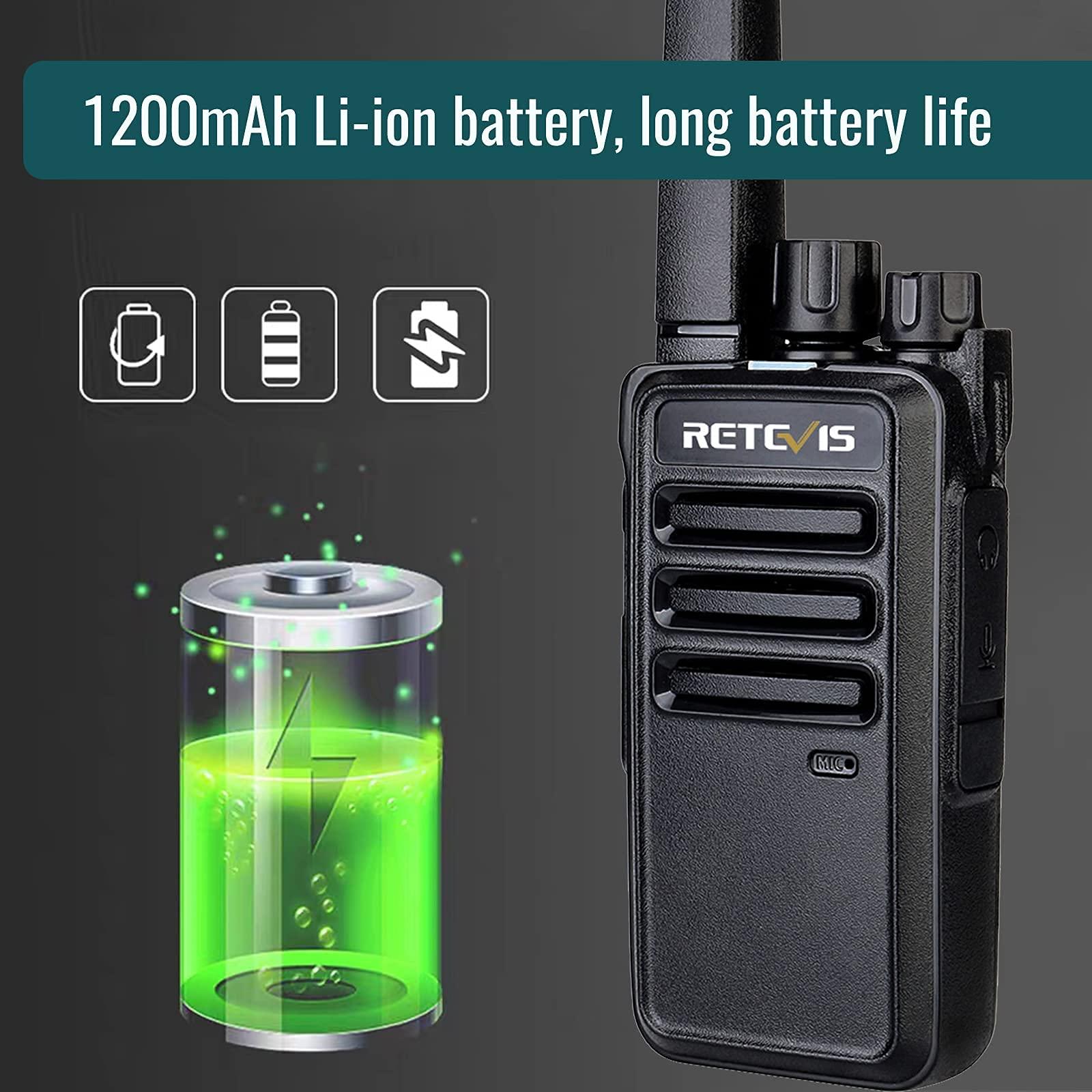 Retevis Retevis RT68 Walkie Talkies 16 Pack Bundle with 6 Way Multi Charger and Earpiece 6 Pack, Portable FRS Two-Way Radios Rechargeable, Long Range, Rugged 2 Way Radios for Adults School Church