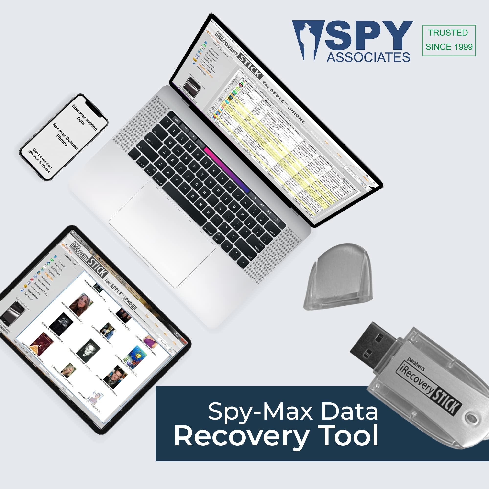 Spy-MAX Paraben Data iRecovery Stick for iPhone and iPad - Deleted Files Recovery & Backup Stick Compatible with Windows Software - Data Recovery Portable USB Flash Drive