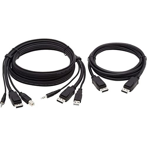 Tripp Lite Tripp Lite Dual DisplayPort KVM Cable Kit 4K USB 3.5 mm Audio 3xM/6ft (P783-006-DP)