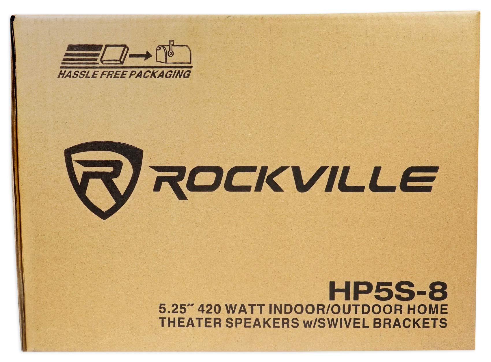 Rockville Rockville (4) HP5S-8 5.25" Outdoor/Indoor Home Theater Speakers w/Swivel Bracket
