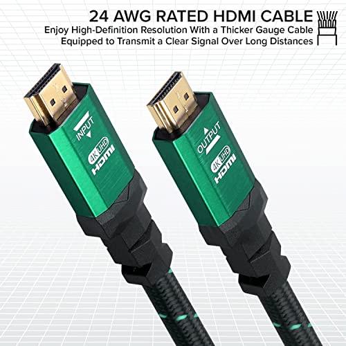 Ritz Gear Ritz Gear 4K HDMI 2.0 Cable 4 ft. [3 Pack] 18 Gbps Ultra High Speed Braided Nylon Cord & Gold Connectors - 4K@60Hz/UHD/3D/2160p/1080p/ARC & Ethernet. Compatible with UHD TV/Monitor/PC/PS5/Xbox