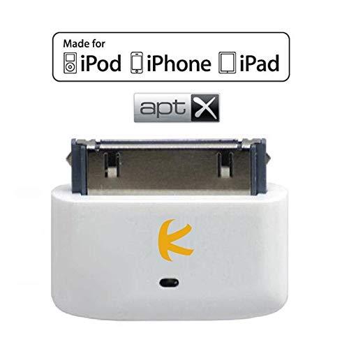 KOKKIA KOKKIA i10s + aptX (Luxurious White) Tiny Bluetooth iPod Transmitter for iPod/iPhone/iPad/iTouch True Apple authentication, Delivers Cleaner Audio with Reduced Latency for aptX Bluetooth receivers.