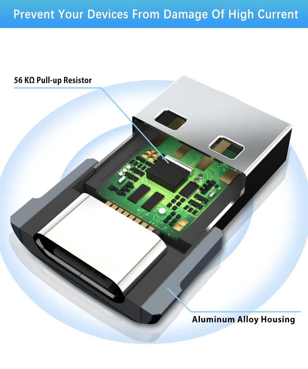 Basesailor Basesailor USB to USB C Adapter Bundle with USB C to C 100W Cable, Compatible with MacBook Pro,iPad Air 4 5 5th Mini 6 Generation,Surface Go 2,Samsung Galaxy S20 S21 S22