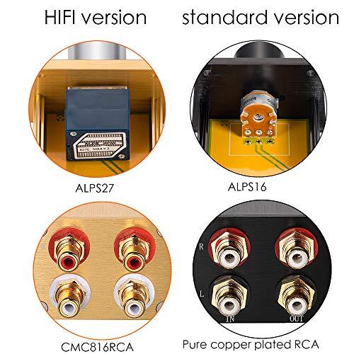 Nobsound Nobsound High Precision Passive Preamp Volume Controller VOL Control HiFi Preamplifier ALPS (RCA&HiFi Version, Black)